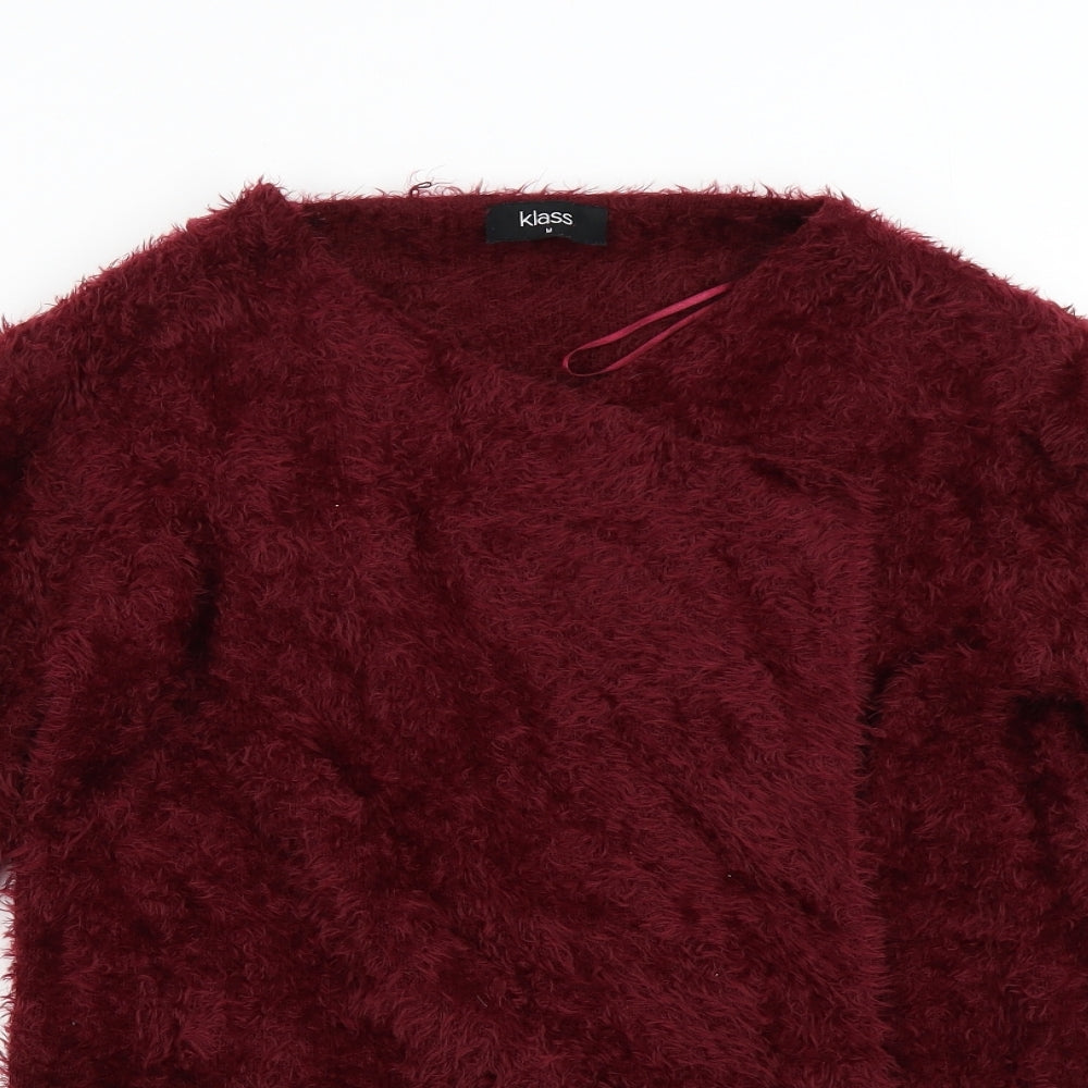 Womens UK Size M Klass Red Cardigan Jumper