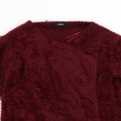 Womens UK Size M Klass Red Cardigan Jumper