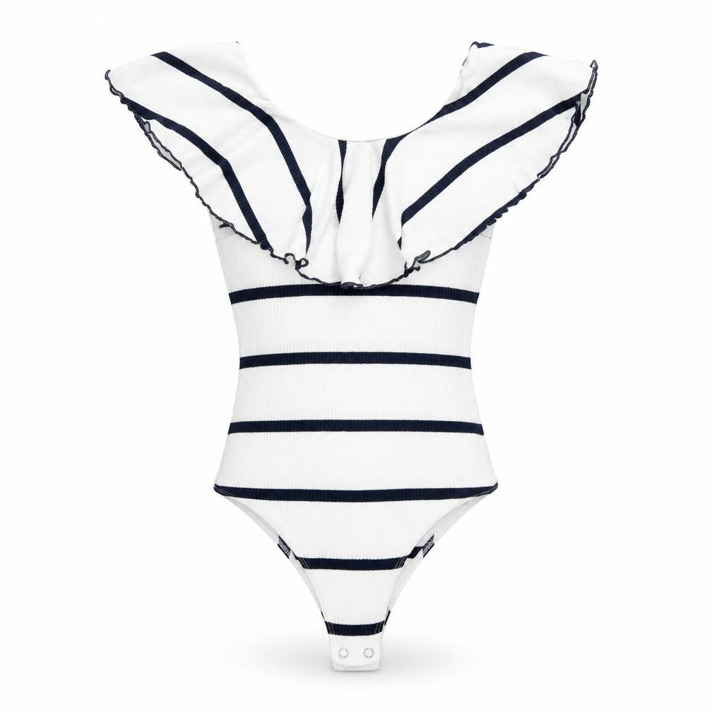 Womens UK Size S Bershka One-Piece White Bodysuit