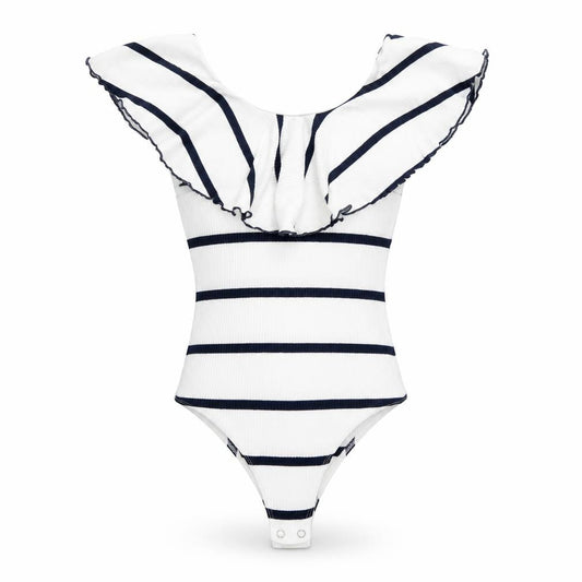 Womens UK Size S Bershka One-Piece White Bodysuit