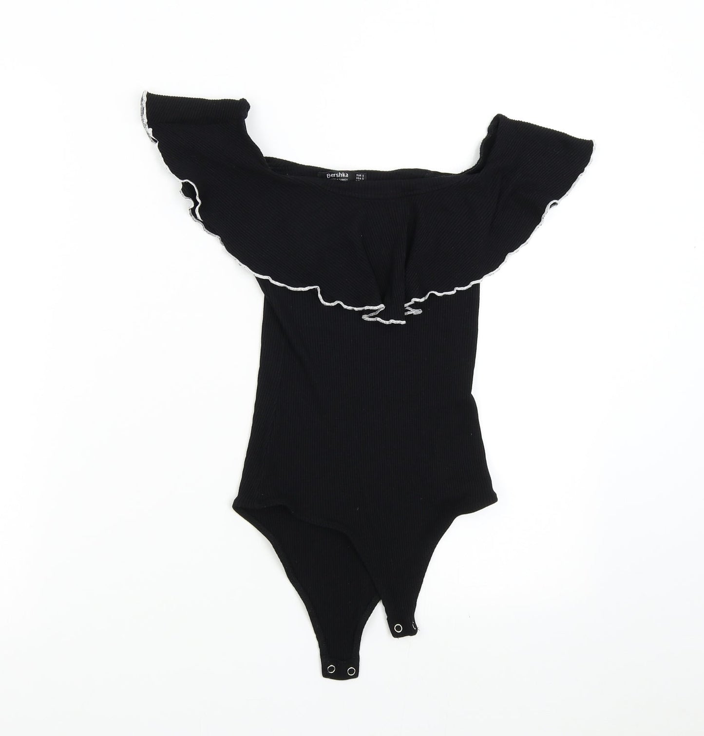 Bershka Womens Black   Bodysuit One-Piece Size S