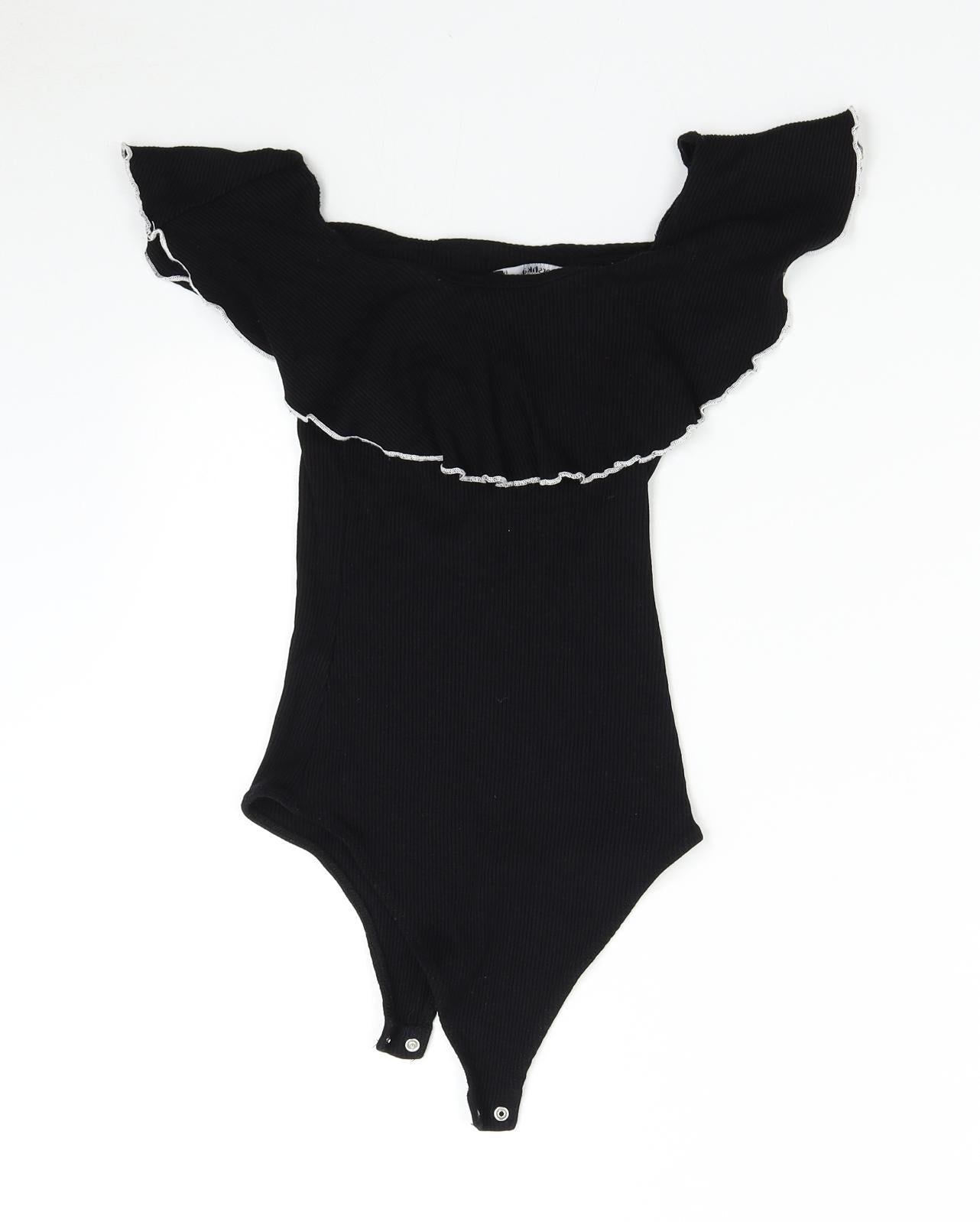 Bershka Womens Black   Bodysuit One-Piece Size S