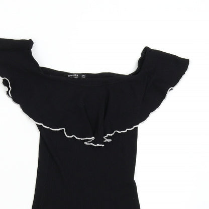 Bershka Womens Black   Bodysuit One-Piece Size S