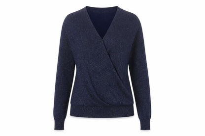 Womens UK Size M Reflections Blue Pullover Jumper