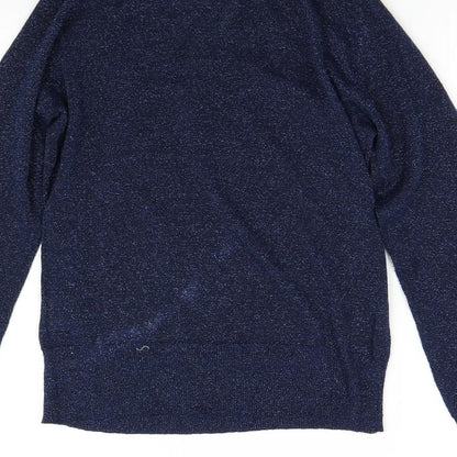 Womens UK Size M Reflections Blue Pullover Jumper