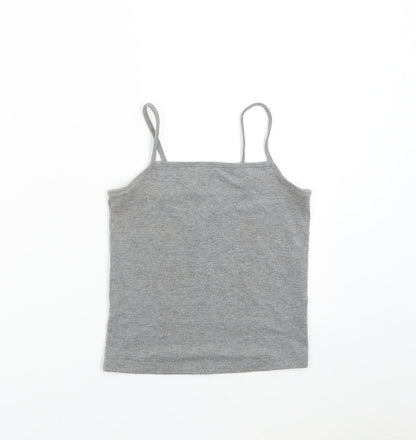 Womens UK Size XS Wild Fable Grey Basic Tank
