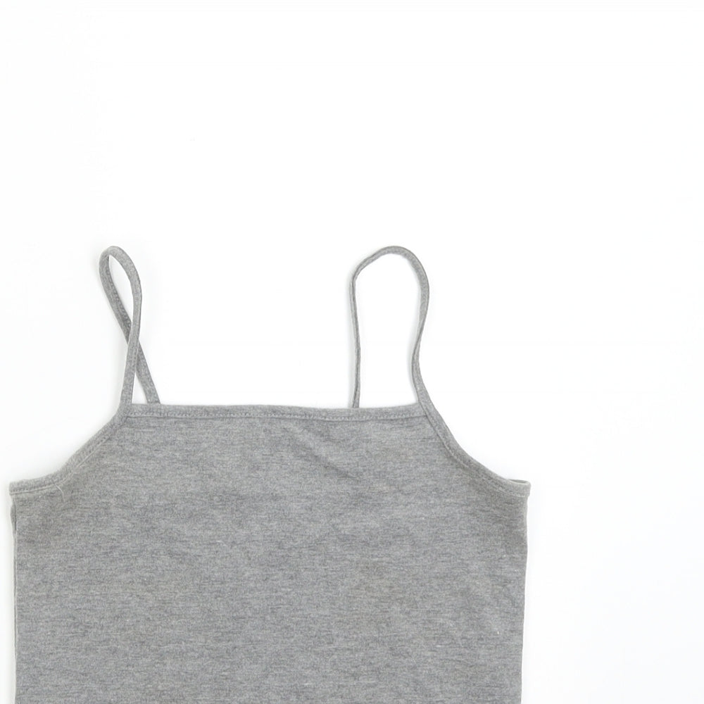 Womens UK Size XS Wild Fable Grey Basic Tank