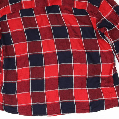 Matalan Girls Red Check Flannel Top Pyjama Top Size 13 Years