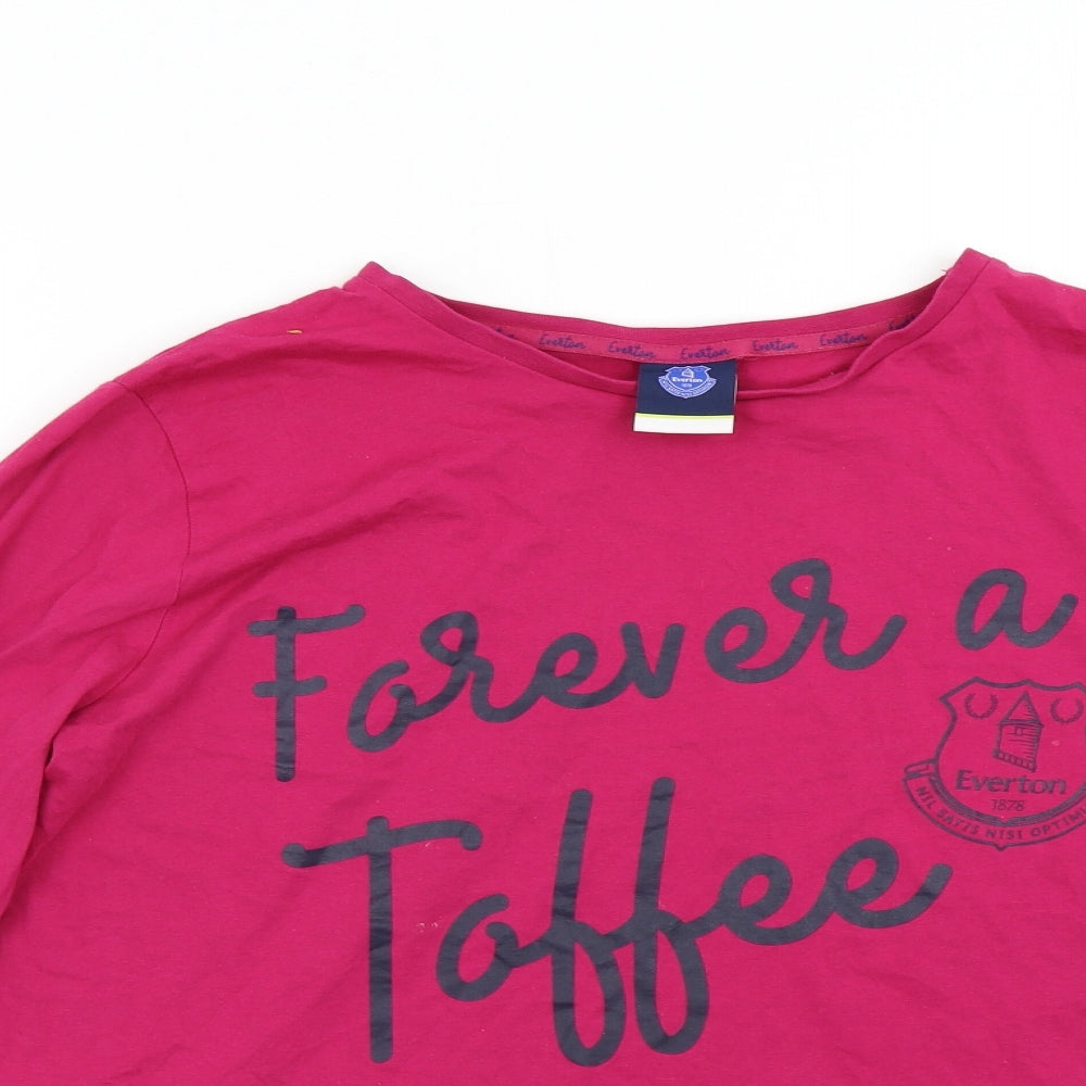 Everton Womens Pink   Basic T-Shirt Size 12  - Everton Forever a Toffee