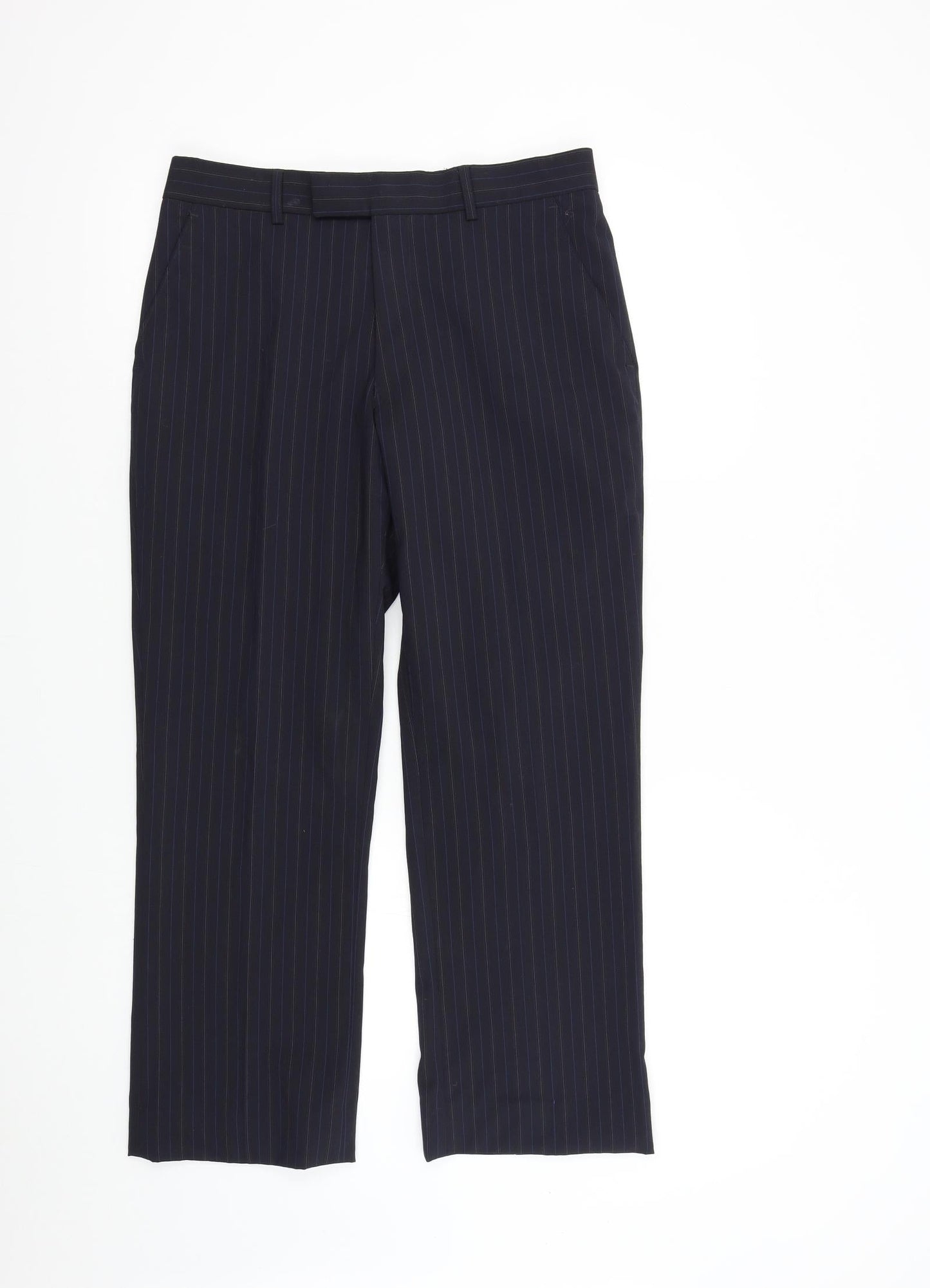 Karl Jackson Womens Blue Striped  Trousers  Size 32 L26 in - Short