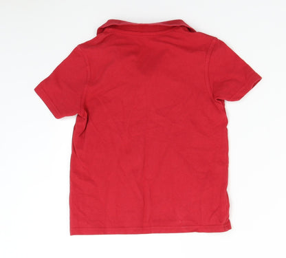 Back view of George boys’ red basic polo, size 7-8, years