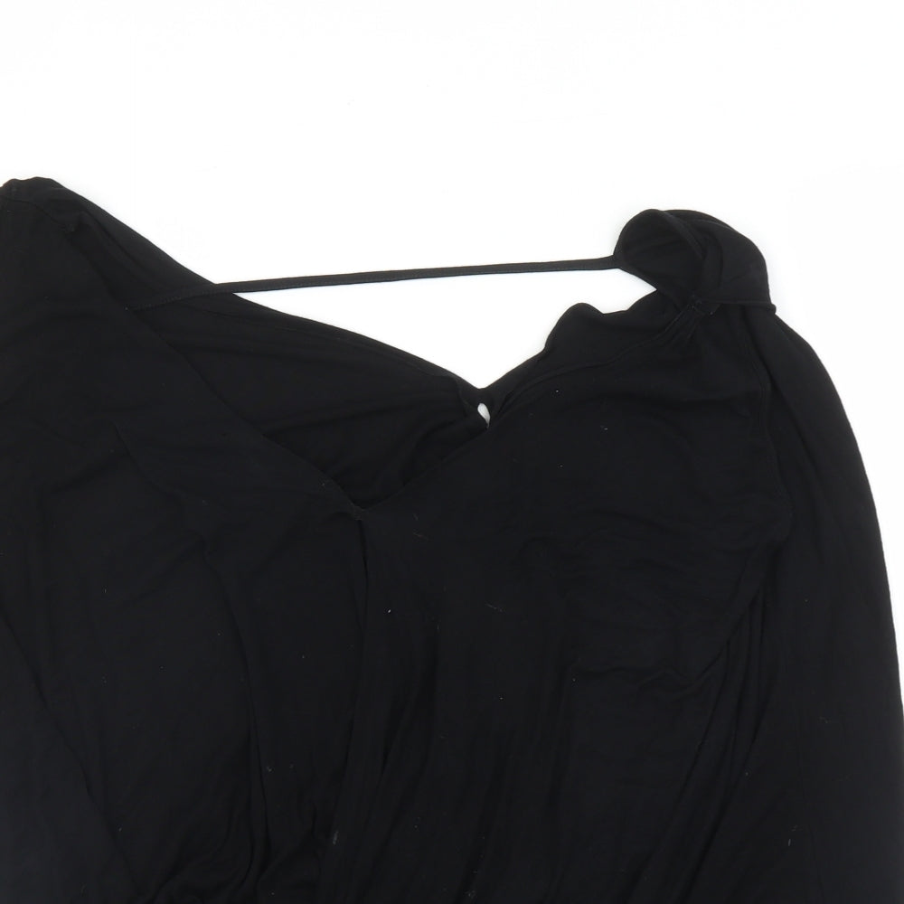 Womens UK Size 10 River Island Black Basic Blouse
