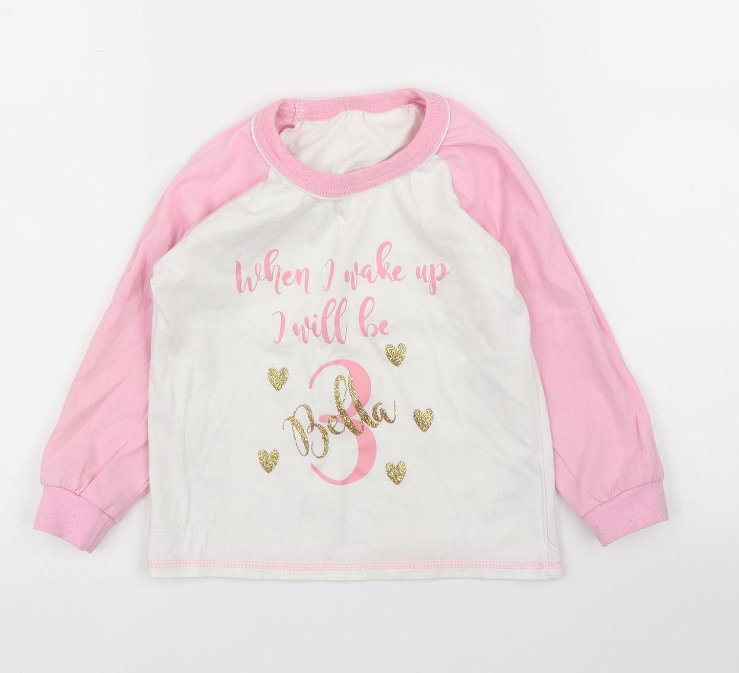Preworn Girls Pink   Basic T-Shirt Size 2 Years