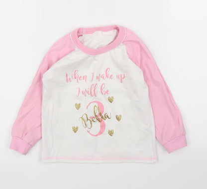 Preworn Girls Pink   Basic T-Shirt Size 2 Years