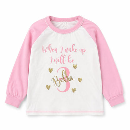 Front view of Preworn girls’ pink basic t-shirt, size 2, years