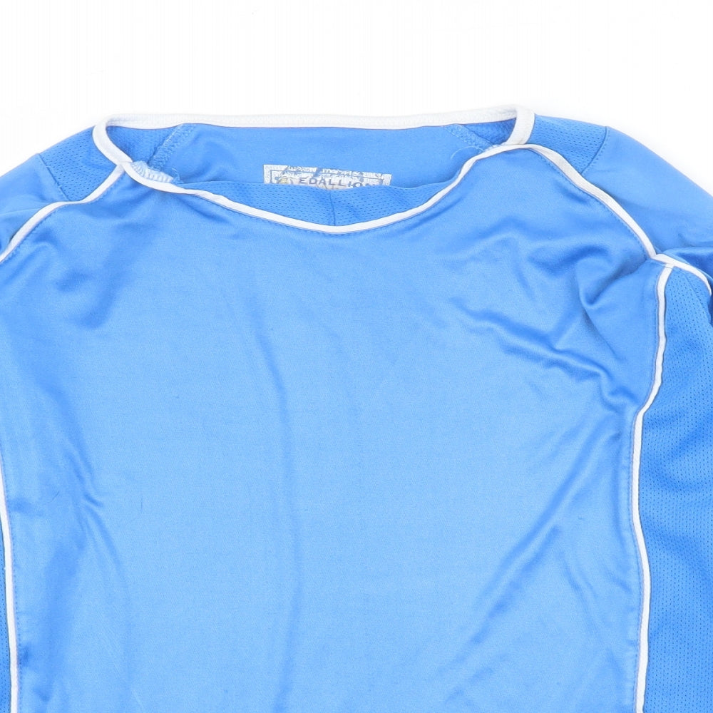 Edallion Boys Blue   Basic T-Shirt Size 13-14 Years  - Football