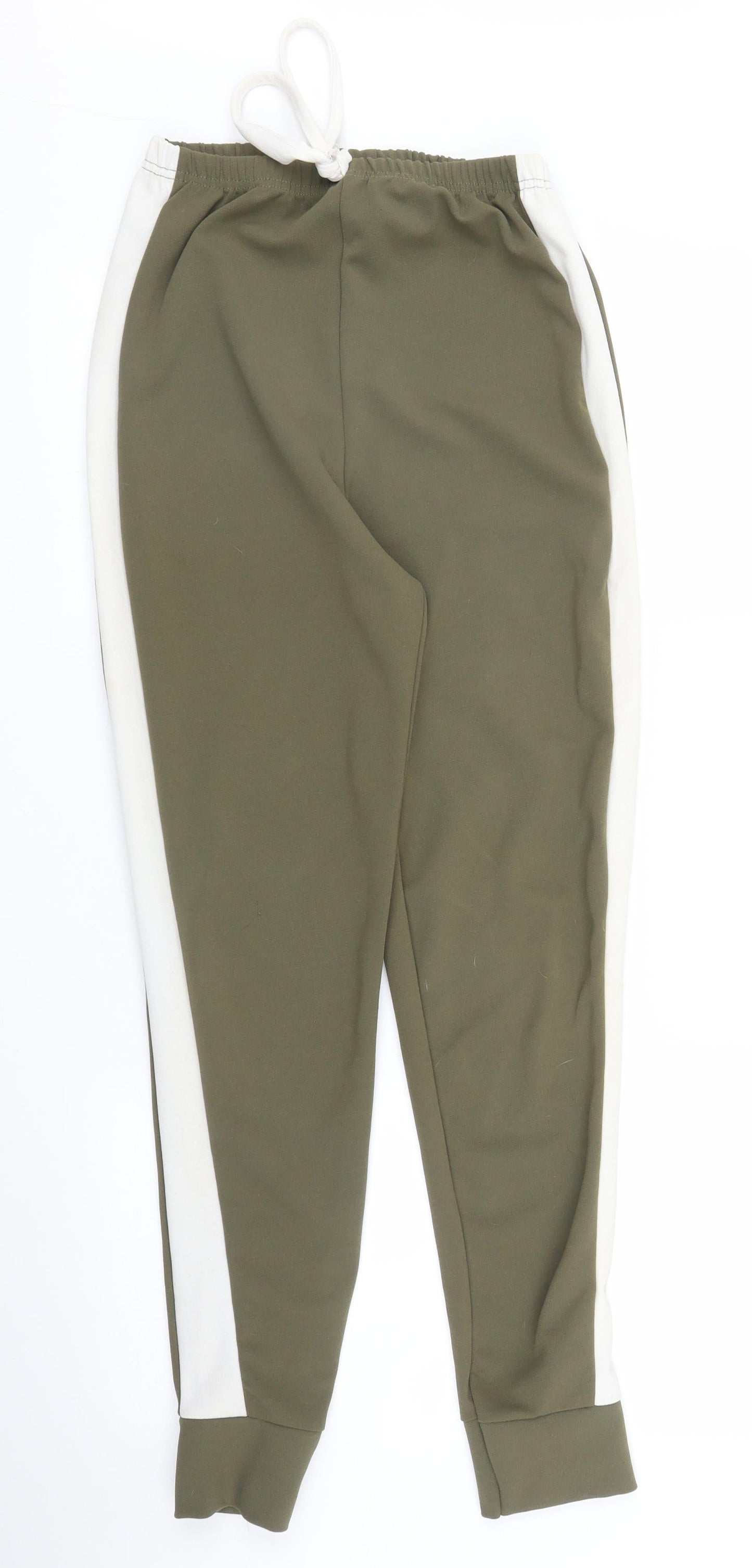 Womens UK Size 8 PRETTYLITTLETHING Regular Fit Sweatpants Green Trousers
