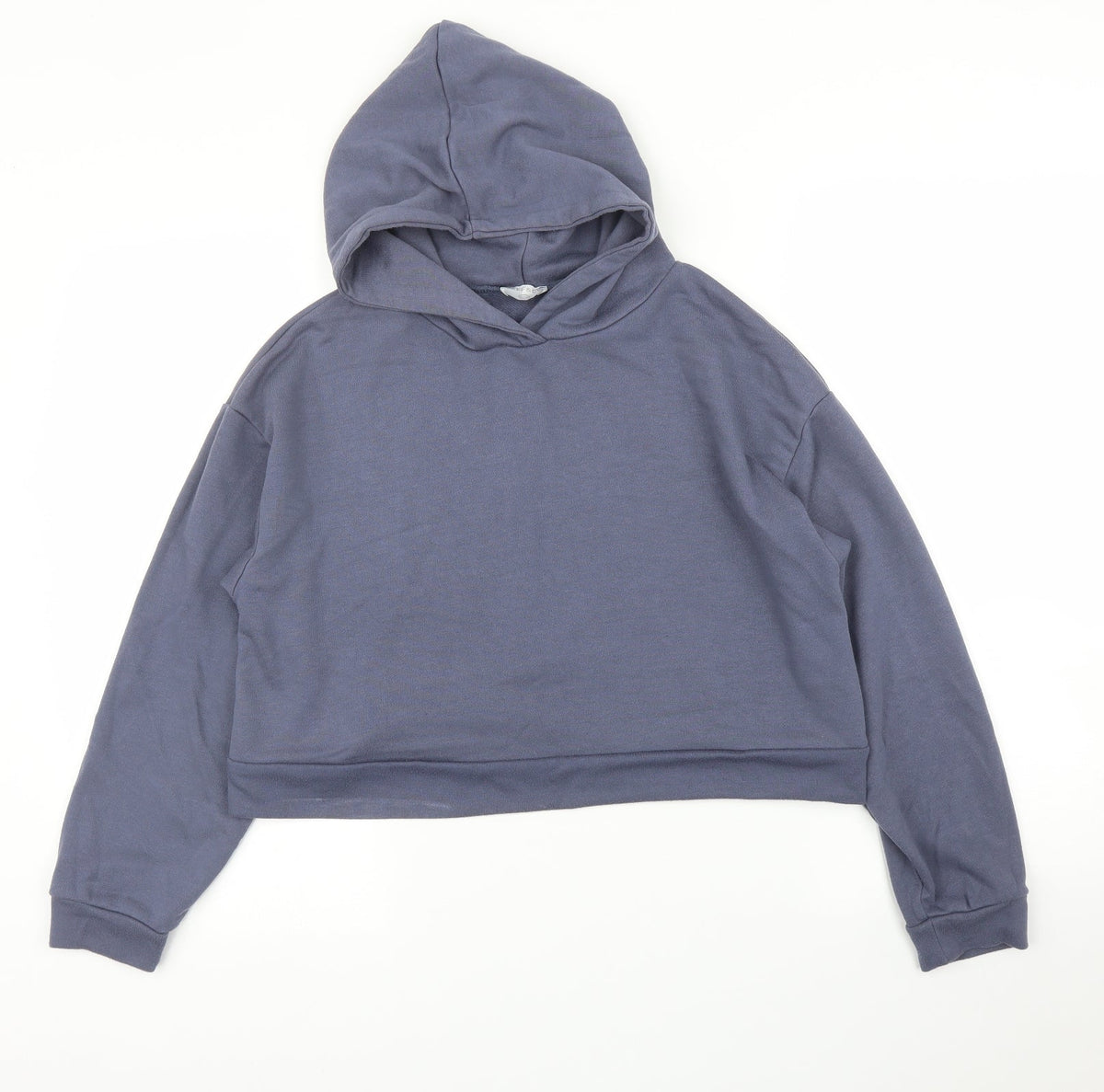Additional front view of Jeff & Co women’s blue pullover hoodie, size UK 8