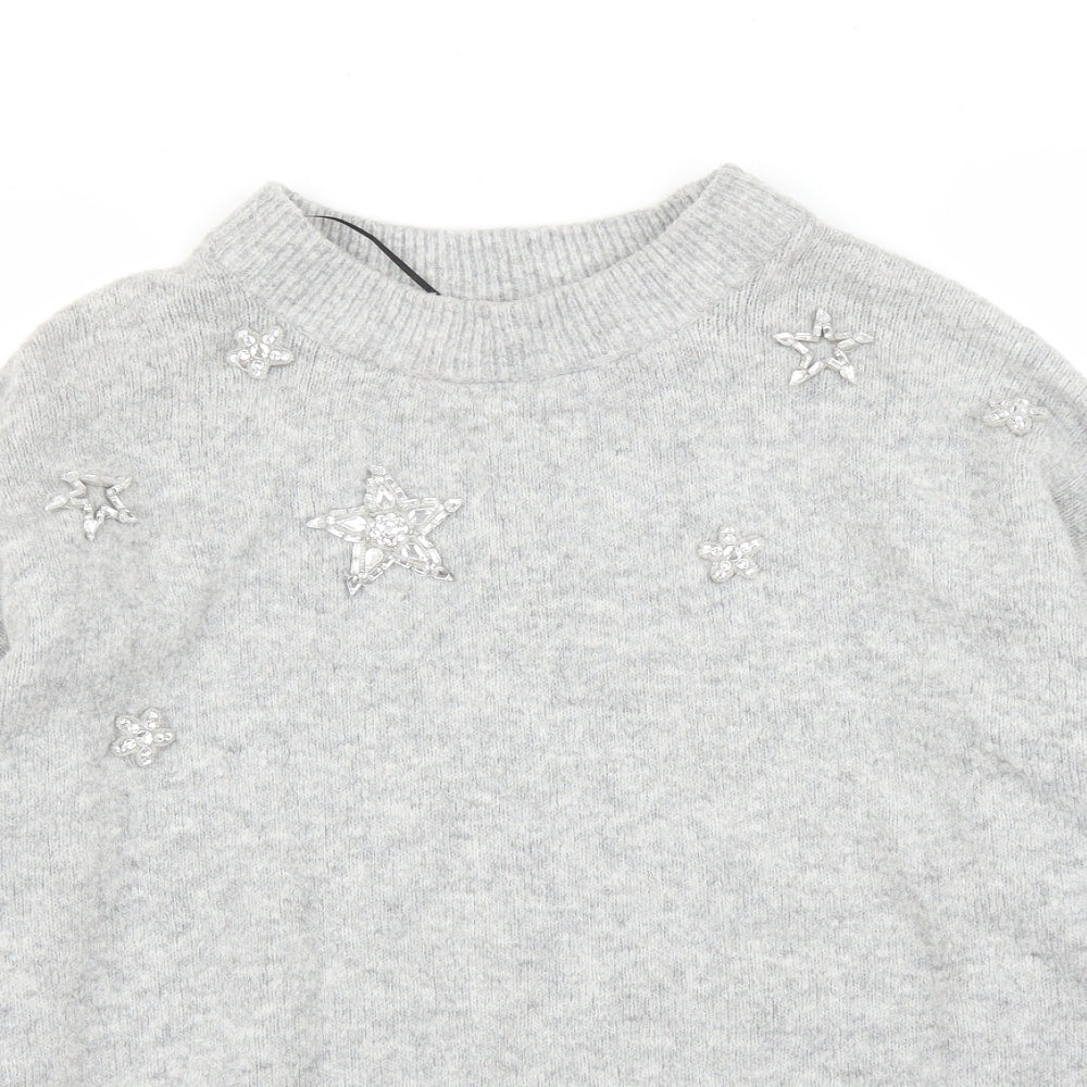 Womens UK Size M H&M Grey Pullover Jumper