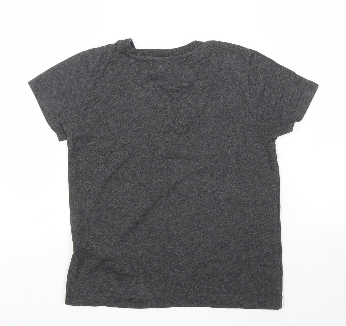 Back view of Primark boys’ grey basic t-shirt, size 5, years