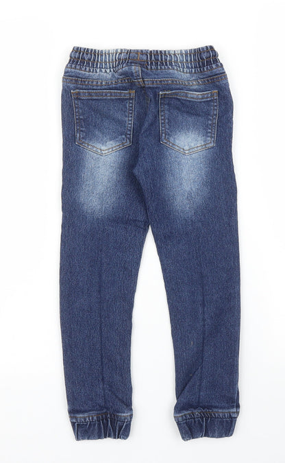 Little Kids Girls Blue  Denim Tapered Jeans Size 5 Years