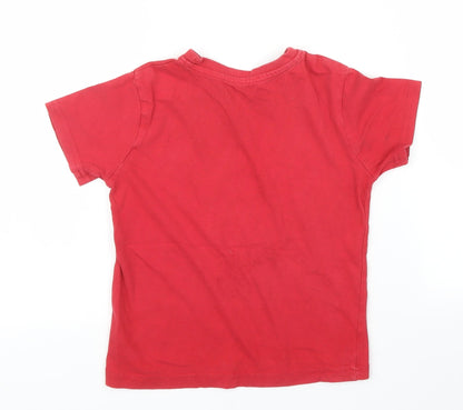Primark Boys Red   Basic T-Shirt Size 5 Years