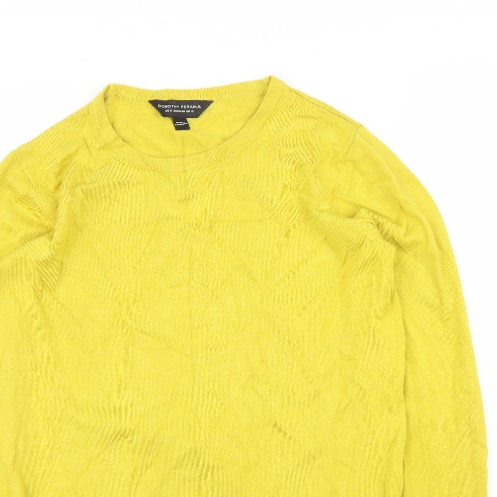 Womens UK Size 12 Dorothy Perkins Yellow Pullover Jumper