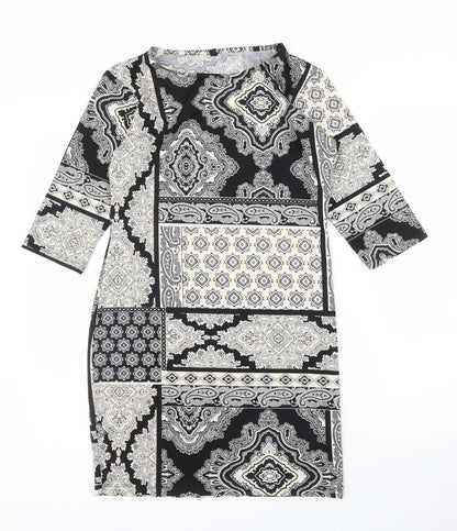 Preworn Womens Beige Paisley  A-Line  Size 14