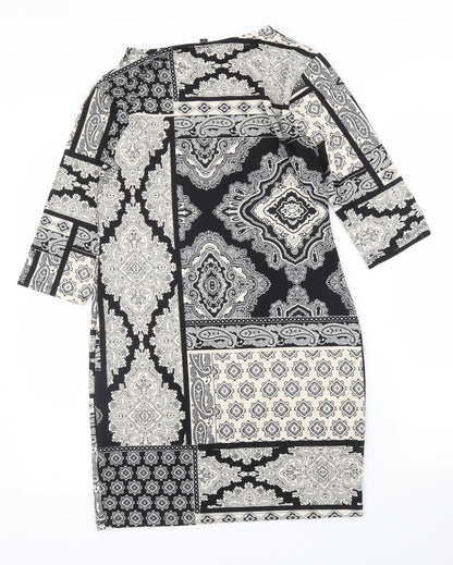 Preworn Womens Beige Paisley  A-Line  Size 14