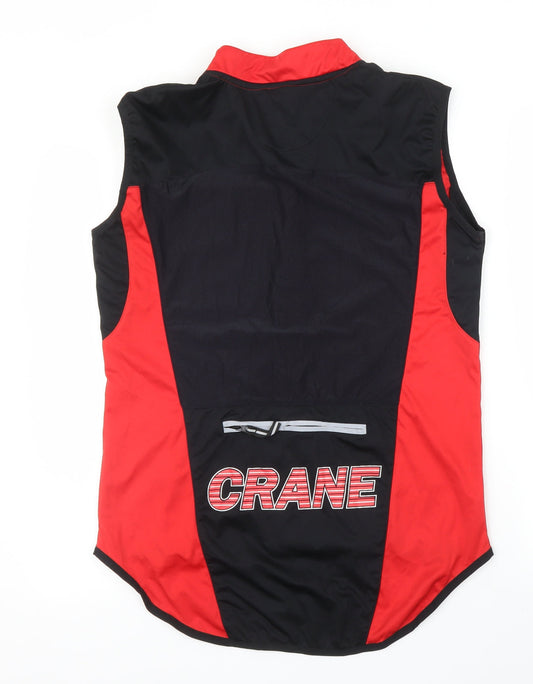 Crane Mens Red   Full Zip Jumper Size L
