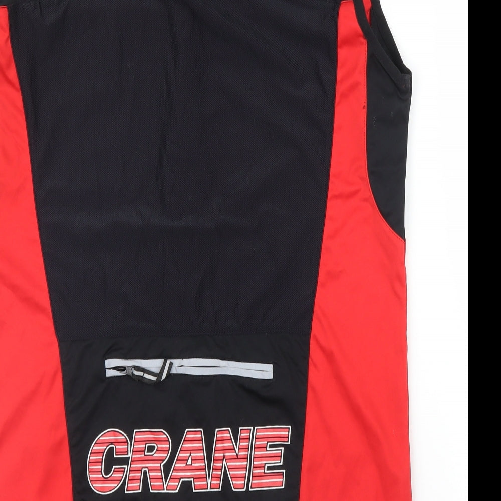 Crane Mens Red   Full Zip Jumper Size L