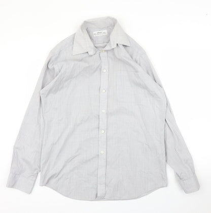 St Michael Mens Grey    Button-Up Size 15.5