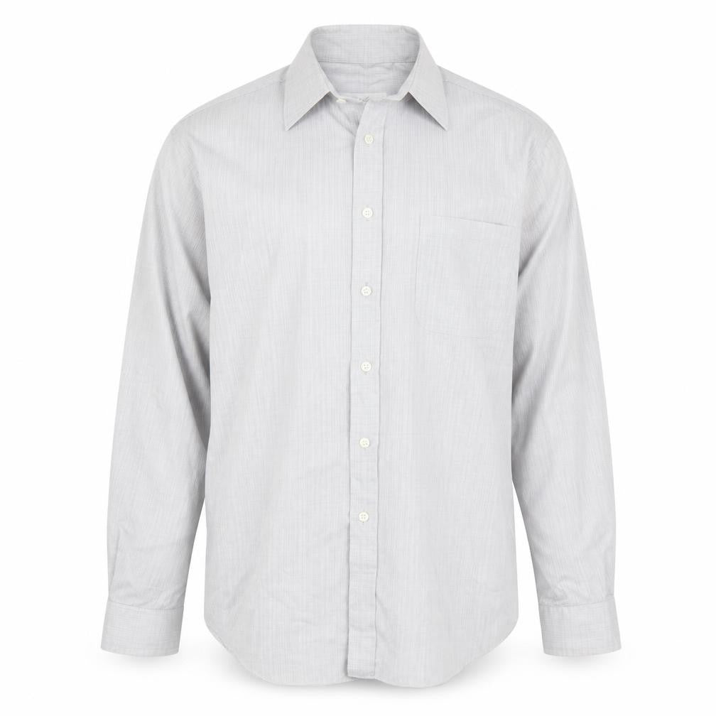 Mens UK Size 15.5 St Michael Grey  Button-Up Long Sleeve Casual Shirt