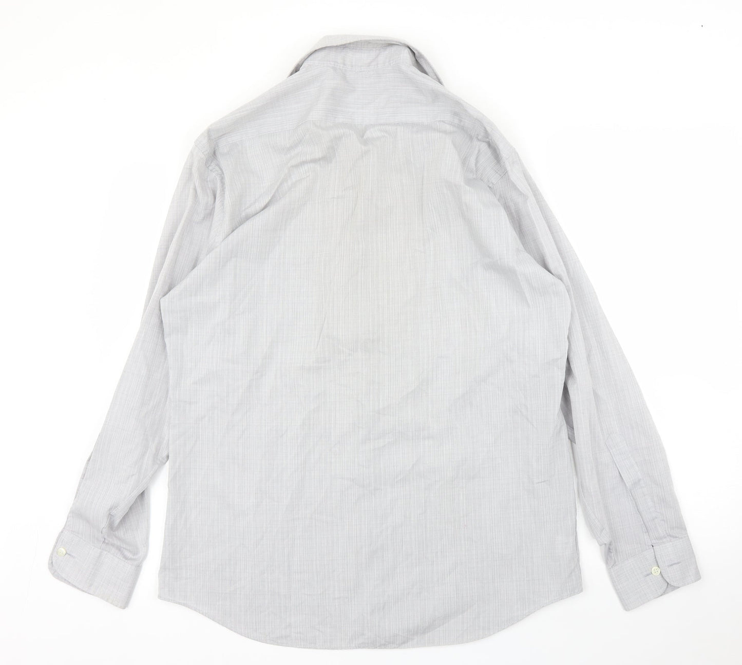 St Michael Mens Grey    Button-Up Size 15.5