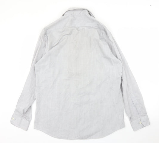 St Michael Mens Grey    Button-Up Size 15.5