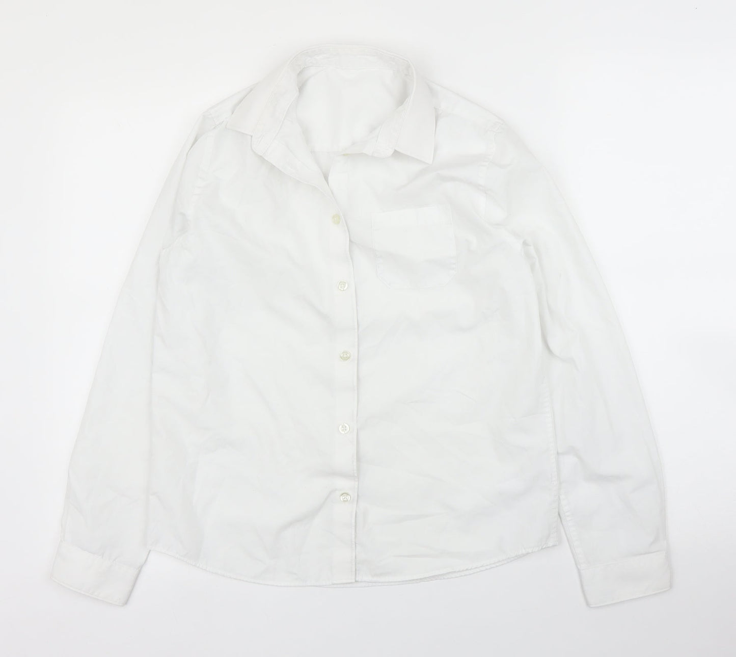 F&F Girls White   Basic Button-Up Size 12 Years