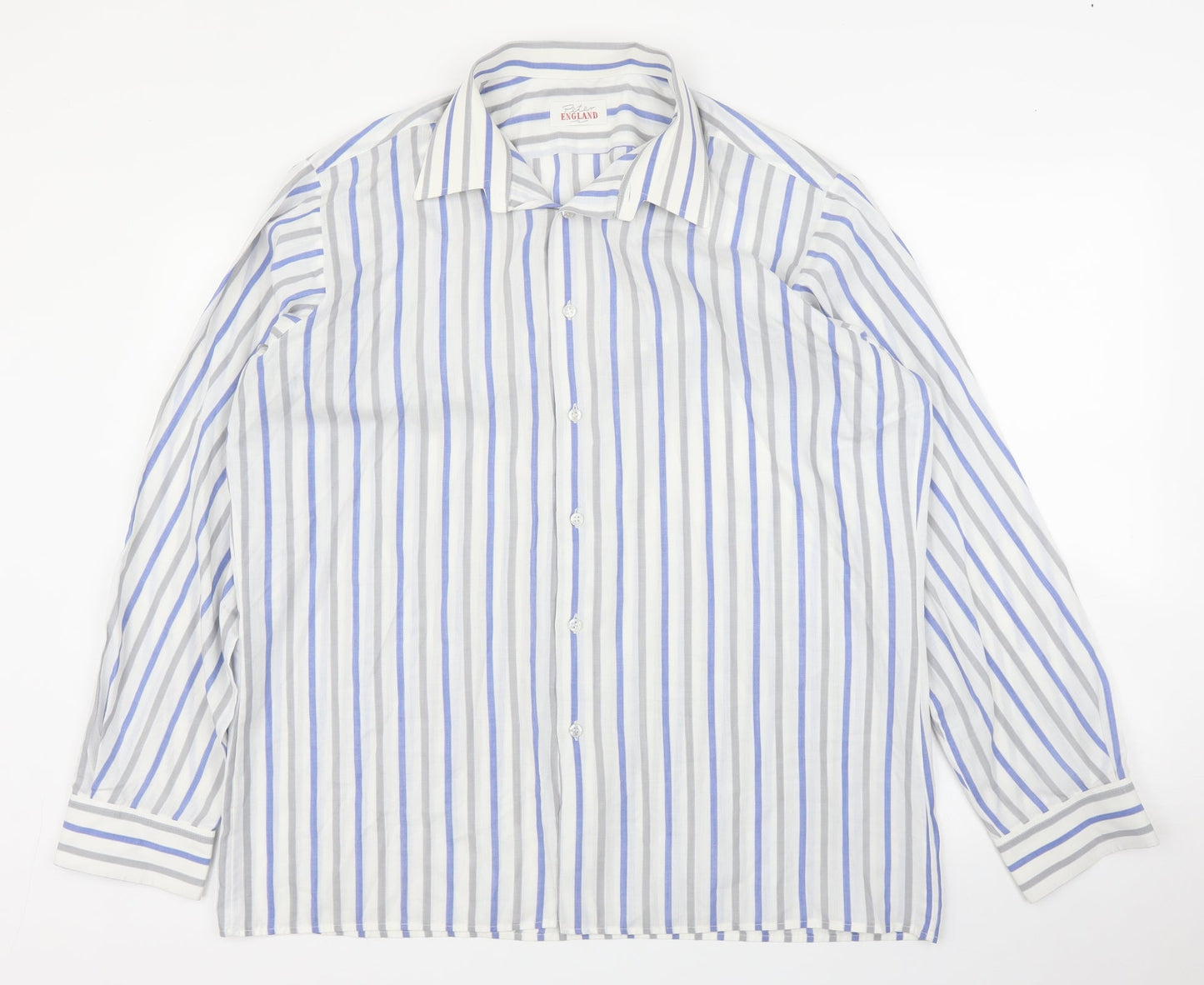 Mens UK Size L Peter England White  Button-Up Long Sleeve Casual Shirt