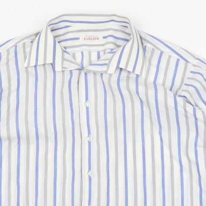 Mens UK Size L Peter England White  Button-Up Long Sleeve Casual Shirt