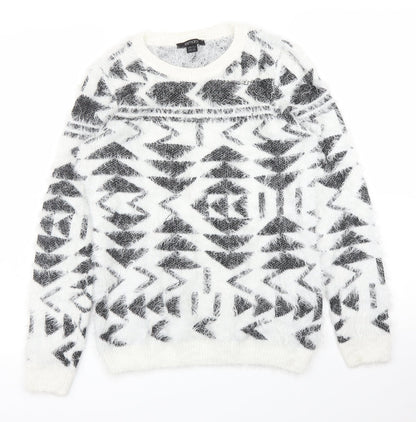 Womens UK Size XS ESMARA White Pullover Jumper