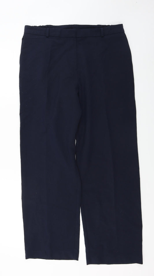 Womens UK Size 14 julipa Regular Fit  Blue Trousers