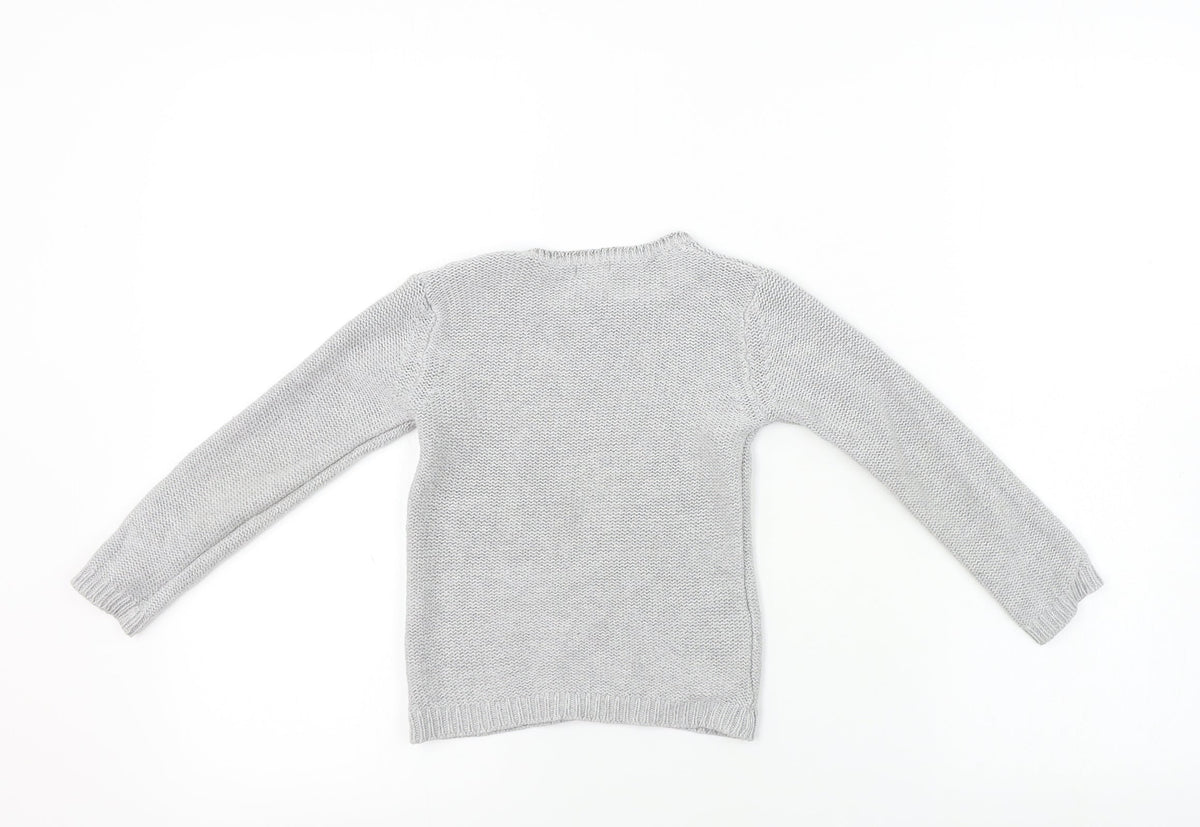 Back view of Kiabi girls’ grey jumper, size 4, years