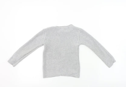 Back view of Kiabi girls’ grey jumper, size 4, years