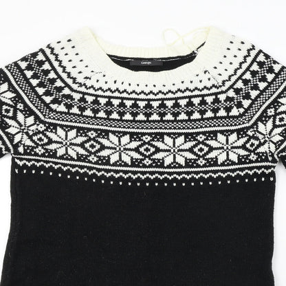 George  Womens Black Geometric  Jumpsuit One-Piece Size 12