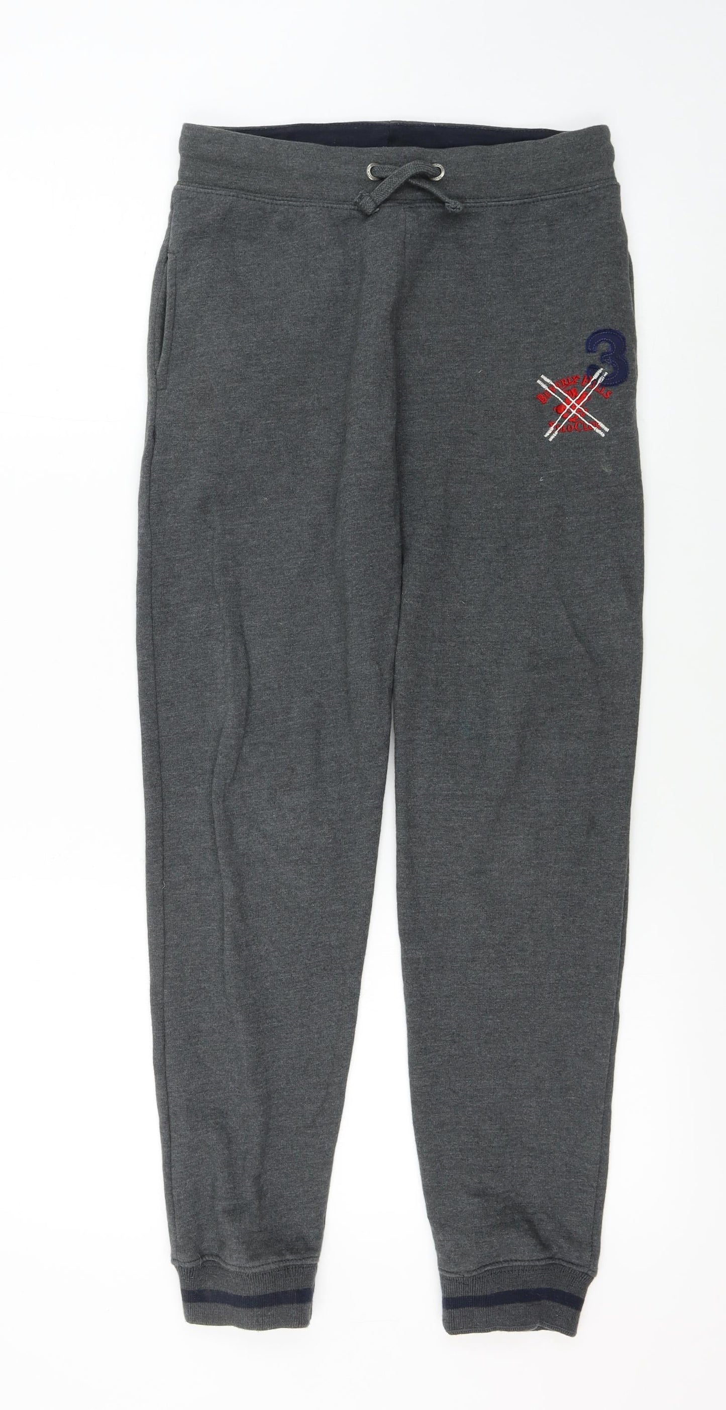 Mens UK Size 28 in Beverly Hills Polo Club Regular Fit Sweatpants Grey Trousers