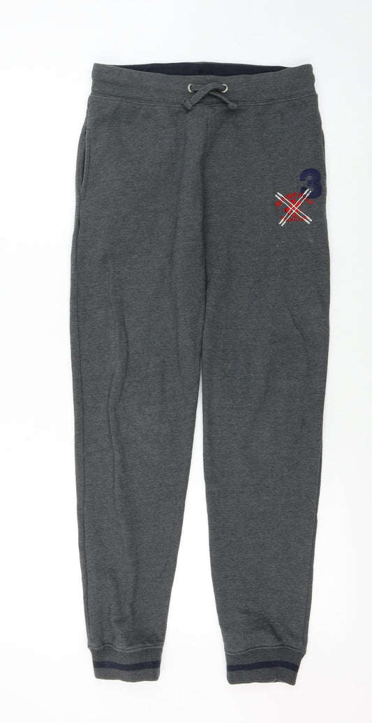 Mens UK Size 28 in Beverly Hills Polo Club Regular Fit Sweatpants Grey Trousers