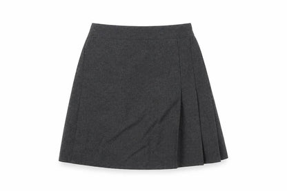Front view of BHS girls’ grey a-line skirt, size 7, years