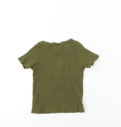 preworn  Girls Green   Basic T-Shirt Size 9-12 Months