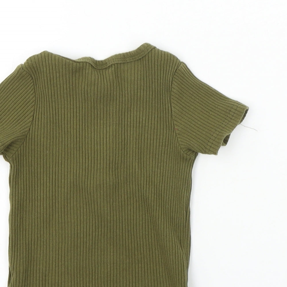 preworn  Girls Green   Basic T-Shirt Size 9-12 Months
