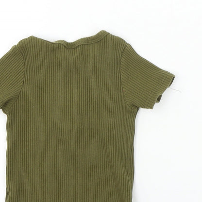 preworn  Girls Green   Basic T-Shirt Size 9-12 Months