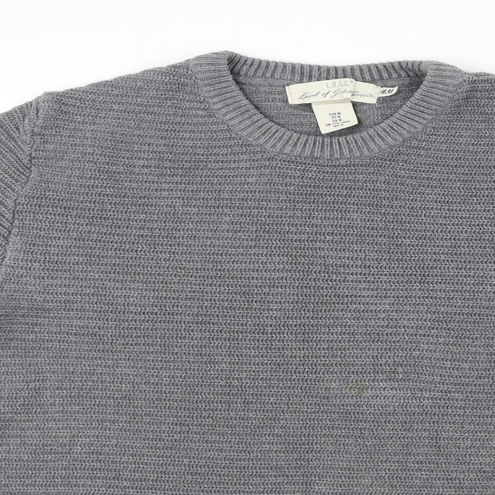 H&M  Mens Grey   Pullover Jumper Size M